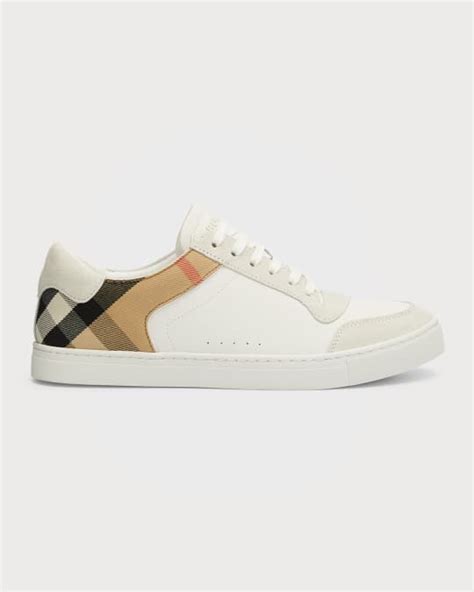 burberry men's reeth leather low-top sneakers|Burberry Men's Reeth Leather House Check Low.